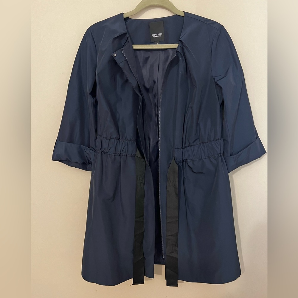 Vera Wang Rain Trench with Tie Waist